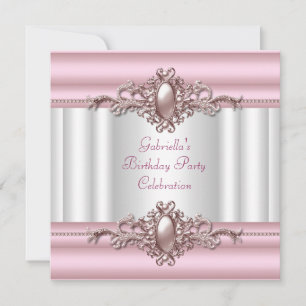 Invitación Imagen de perla de fiesta de cumpleaños elegante r