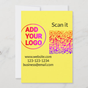 Invitación Imagen de texto de nombre de logotipo simple color