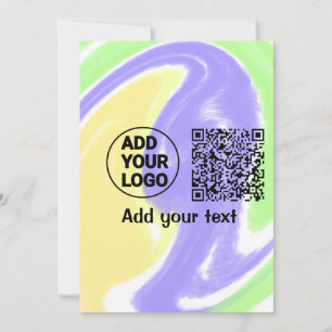 Invitación Imagen de texto de nombre de logotipo simple color