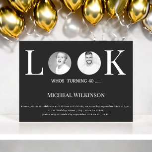 Invitación imagen moderna de 40 años