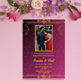 Invitación Imagen personalizada de recepción de boda india