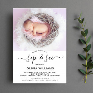 Invitación Imagen personalizada y vea Baby Shower