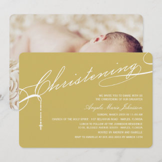 Invitación Imagen religiosa de la Cruz de Oro de la Navidad E