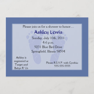 Invitación Imágenes Baby Shower - Azul