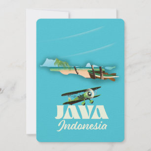 Invitación imán de mapas de Java indonesia