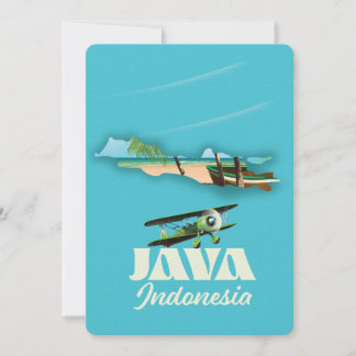 Invitación imán de mapas de Java indonesia