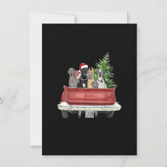 Invitación Importante Navidades de danés, superior, dueña de  (Anverso)