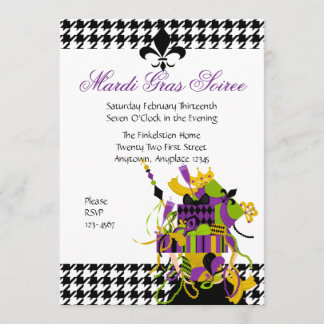 Invitación Imposible pila de Mardi Gras