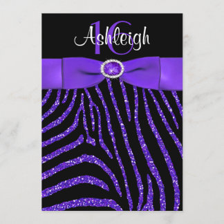 Invitación IMPRESA del cumpleaños de la cebra de