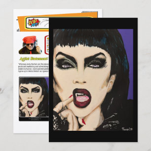 Invitación Impresión a pequeña escala de la pintura 'Noche en
