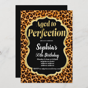 Invitación Impresión animal Leopard envejecido a la perfecció