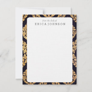 Invitación Impresión contemporánea tradicional de Damasco neg