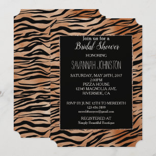 Invitación Impresión de animales de tigre