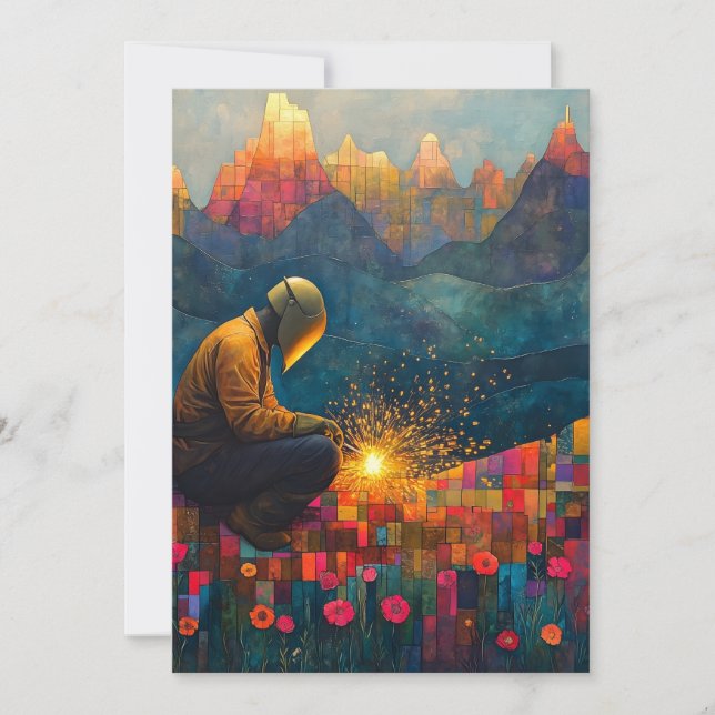 Invitación Impresión de arte de soldadura - evento de orgullo (Anverso)