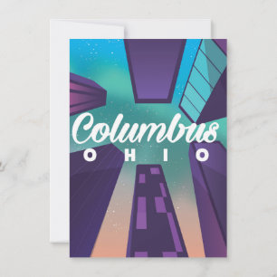 Invitación Impresión de cartel de viaje de rascacielos de Col
