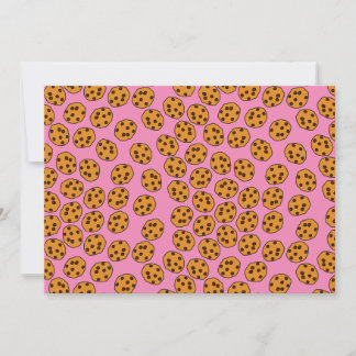 Invitación impresión de cookies en papel de envoltura rosa