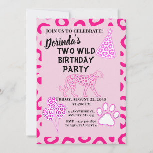 Invitación Impresión de Guepardo Neon