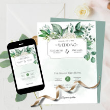 Impresión de hojas de verdor o Boda digital