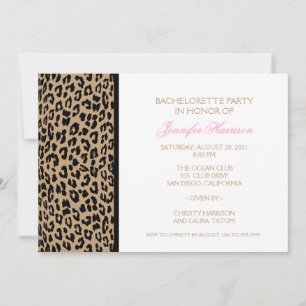 Invitación Impresión de leopardo
