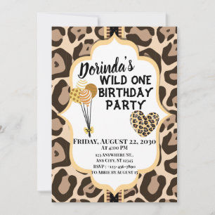 Invitación Impresión de leopardo