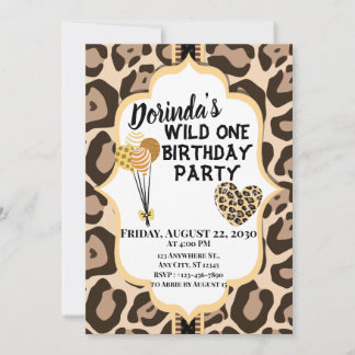 Invitación Impresión de leopardo