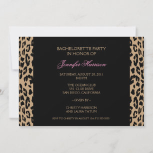 Invitación Impresión de leopardo