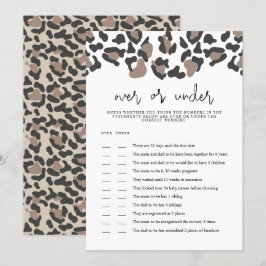 Invitación Impresión de leopardo AUBREE bajo juego de Baby Sh