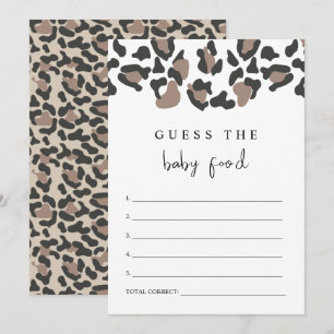 Invitación Impresión de leopardo de AUBREE Adivina juego de c