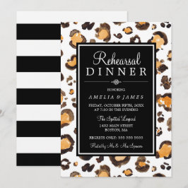 Invitación Impresión de leopardo de color de agua | Cena de e