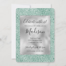 Invitación Impresión de leopardo de la Casa de la Moneda Girl