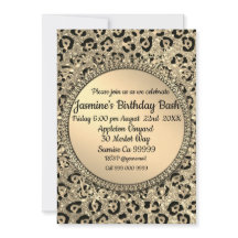 Impresión de leopardo de oro Purpurina Glam