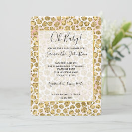 Invitación Impresión de leopardo del Purpurina de Rubor Glitz