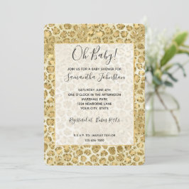 Invitación Impresión de leopardo del Purpurina Glitzy Glam Go