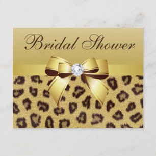 Invitación Impresión de leopardo, ducha de novias de barro y