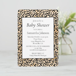 Invitación Impresión de leopardo negro de paginación