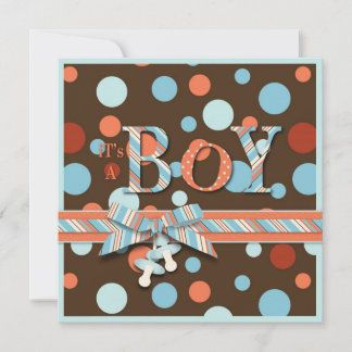 Invitación Impresión de puntos y Baby Shower Bow de aspecto 3