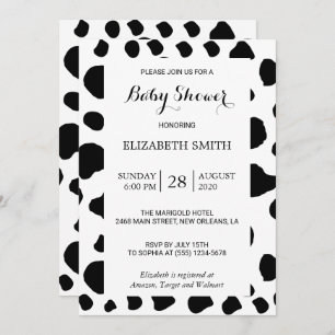 Invitación Impresión de vaca, Cuadros De Vaca, Blanco Y Negro