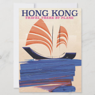 Invitación Impresión de viaje de estilo vintage de Hong Kong