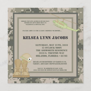 Invitación impresión del ACU de Camo del EJÉRCITO de la