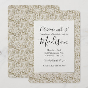 Invitación Impresión del leopardo de los glam de Cream