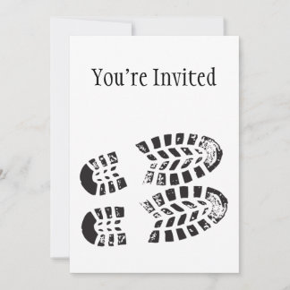 Invitación Impresión en blanco y negro de Sneakers