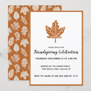 Invitación Impresión en bloque de texto descriptivo de hojas