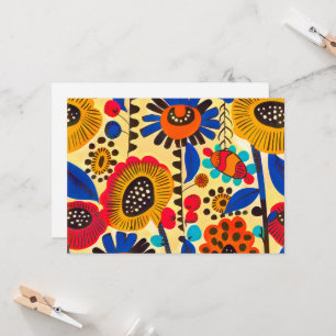 Invitación Impresión floral de herencia mexicana