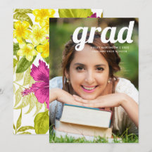 Impresión floral negrita con graduación de fotogra