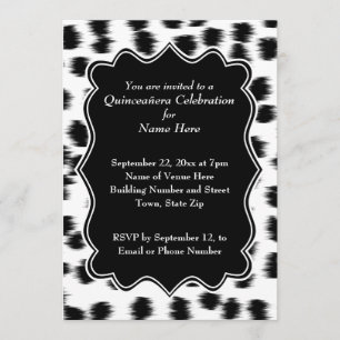 Invitación Impresión Quinceanera del modelo de los puntos del