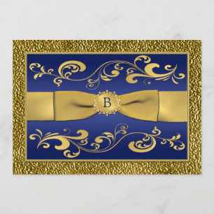 Invitación IMPRESIÓN RIBBON Scrolls 40th Aniversario Invitaci