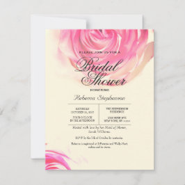 Invitación Impresión rosa rosa rosa de Bonito elegante