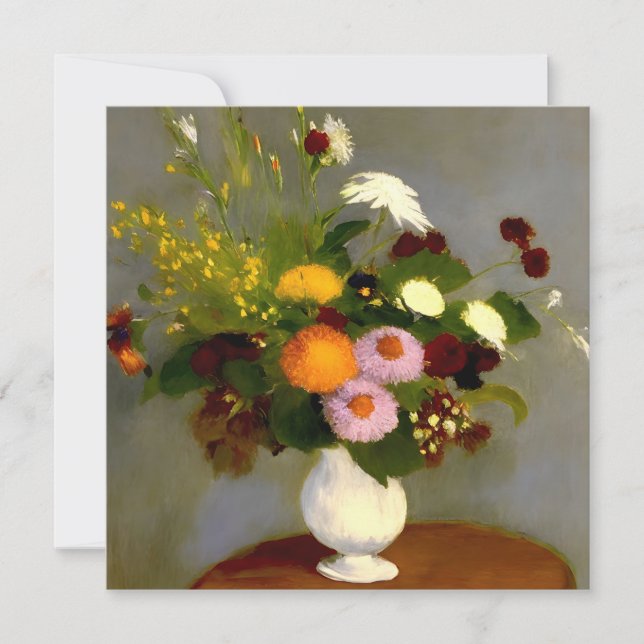 Invitación Impresión Serene Floral de vida fija (Anverso)