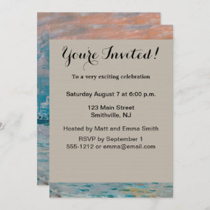 Invitación Impresión Sunrise clausura monet impresionist