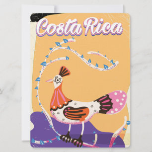 Invitación impresión vintage de viaje a Costa Rica